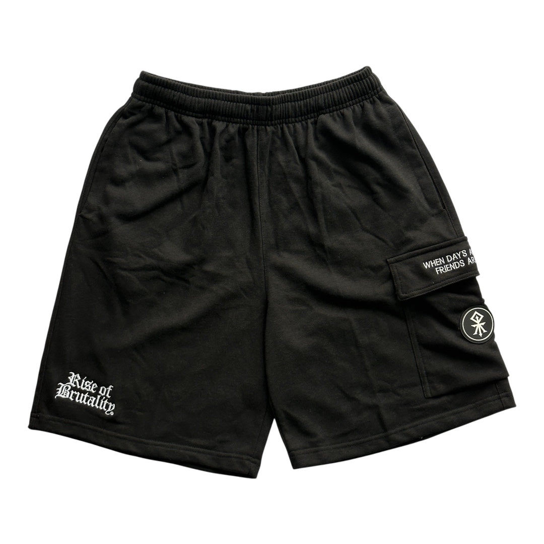 FRIENDS ARE FEW | TERRY SHORTS (BLACK)