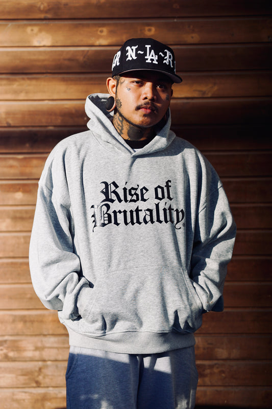 WORDMARK PULLOVER HOODIE HEATHER GRAY | 400 GSM