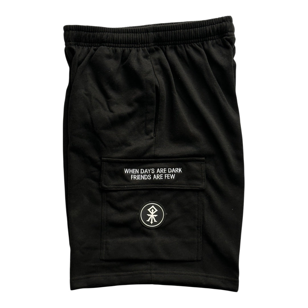 FRIENDS ARE FEW | TERRY SHORTS (BLACK)