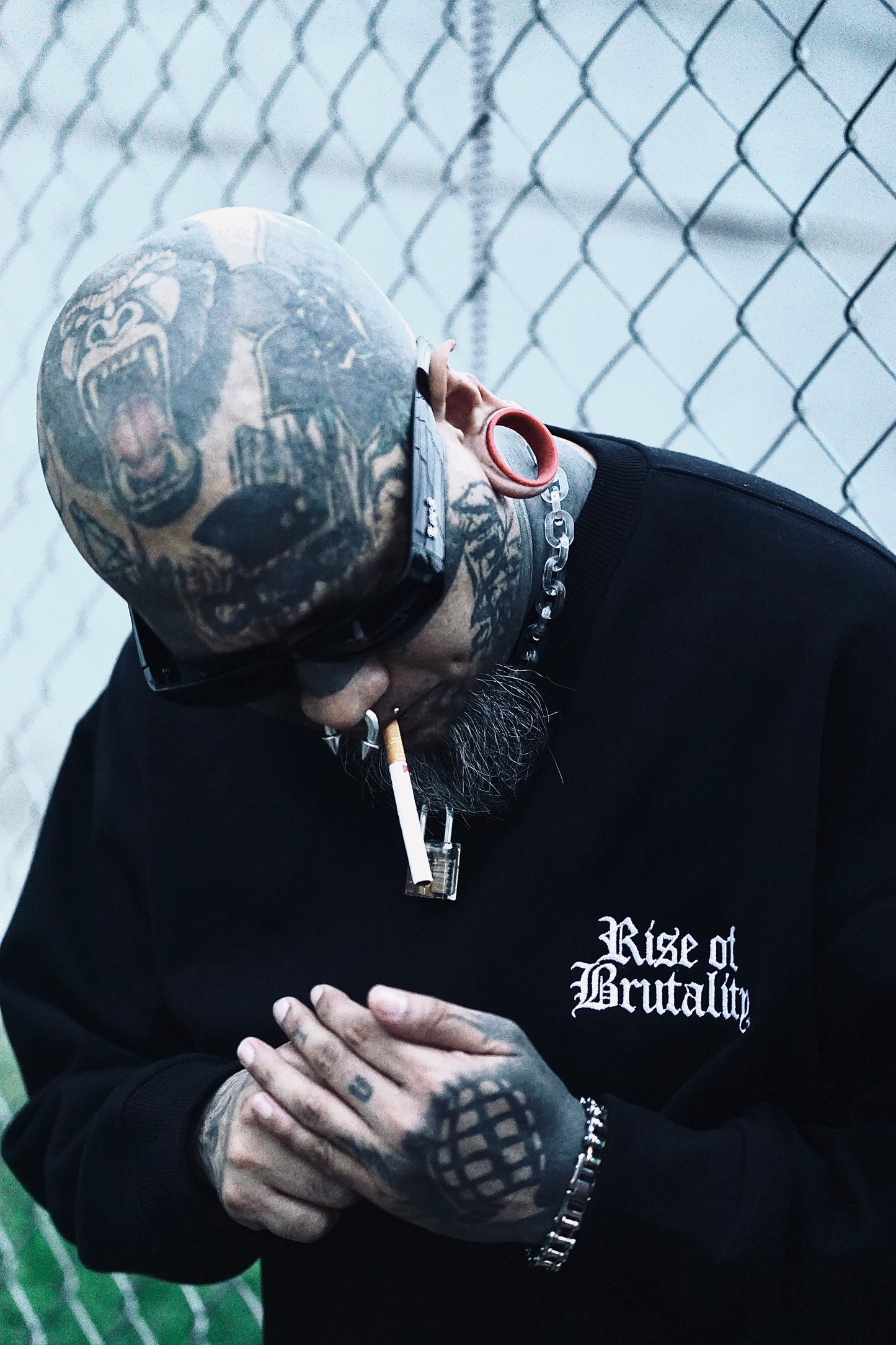 EMBROIDERED WORDMARK CREWNECK SWEATSHIRT
