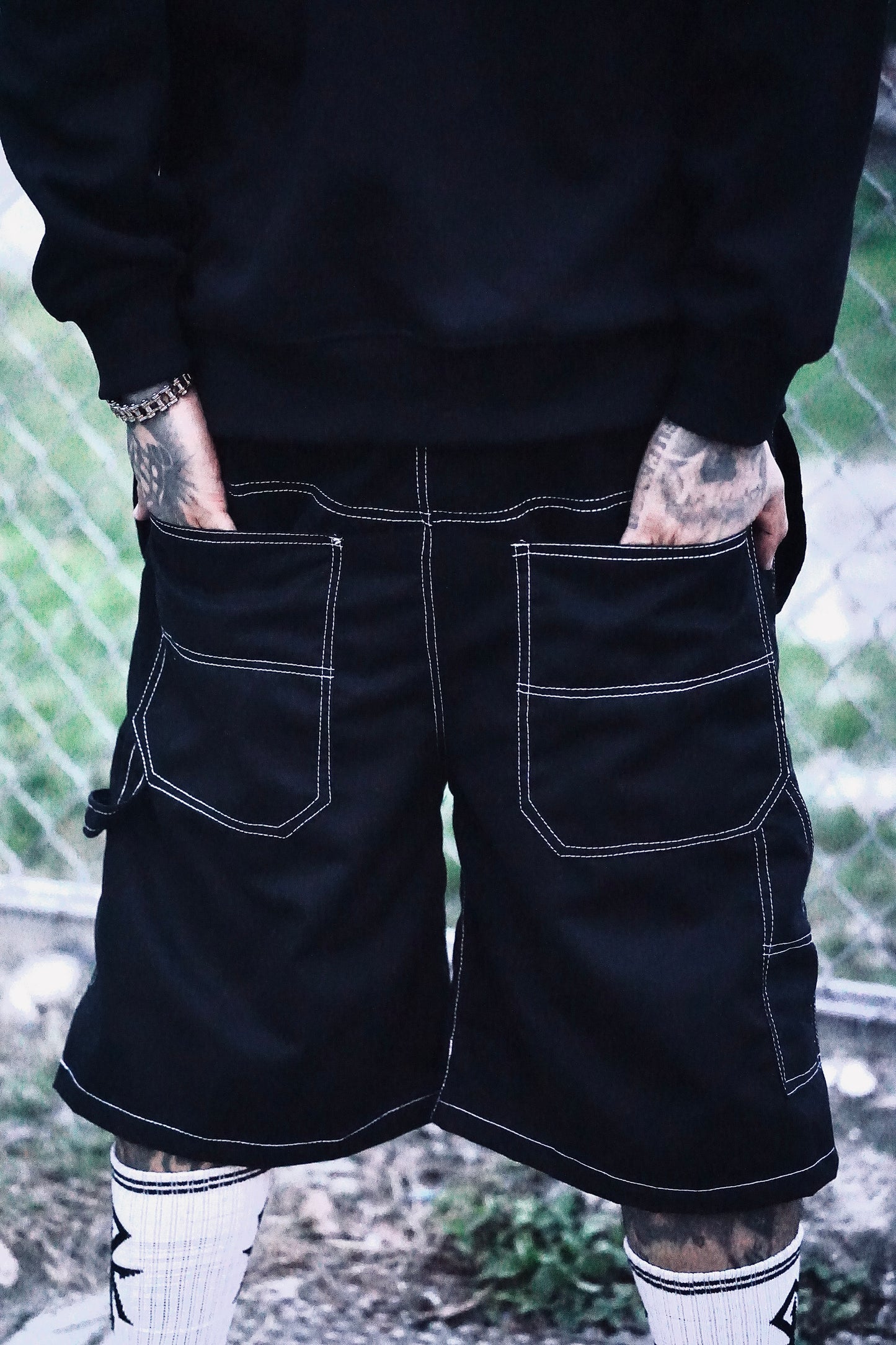 BAGGY CARPENTER TWILL SHORTS (Free Size)
