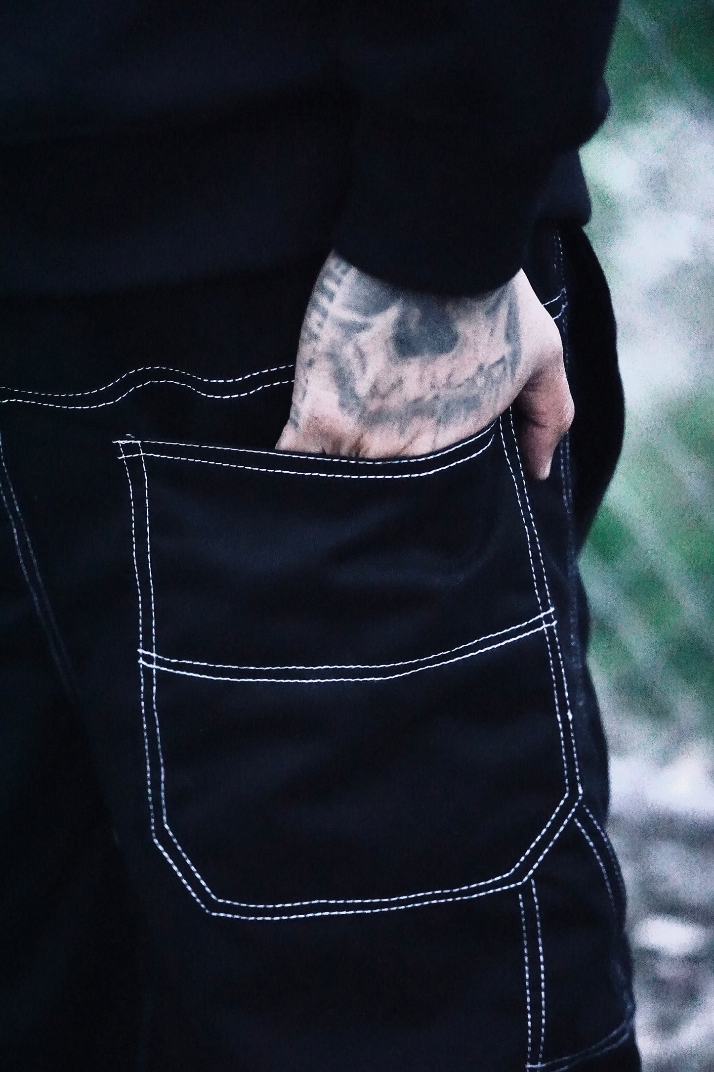 BAGGY CARPENTER TWILL SHORTS (Free Size)