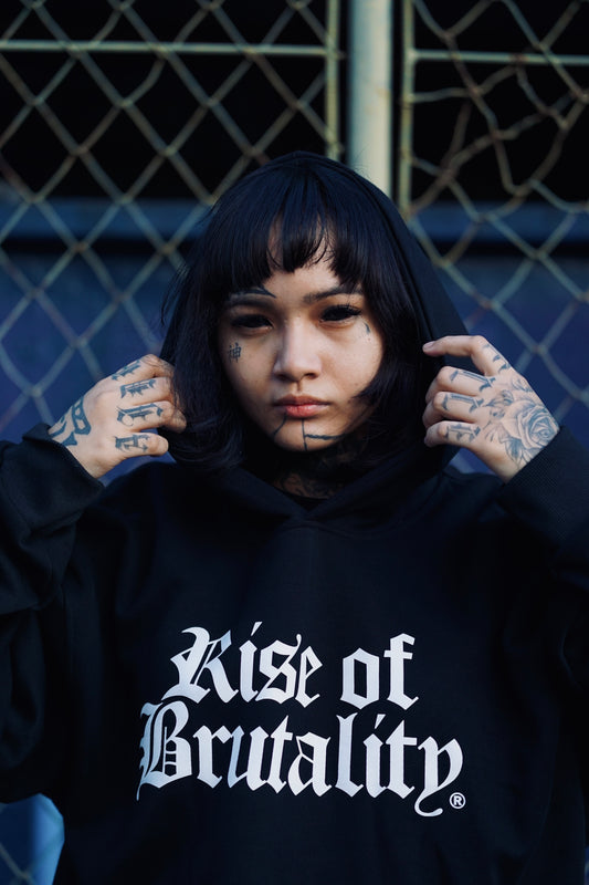 WORDMARK PULLOVER HOODIE BLACK | 400 GSM