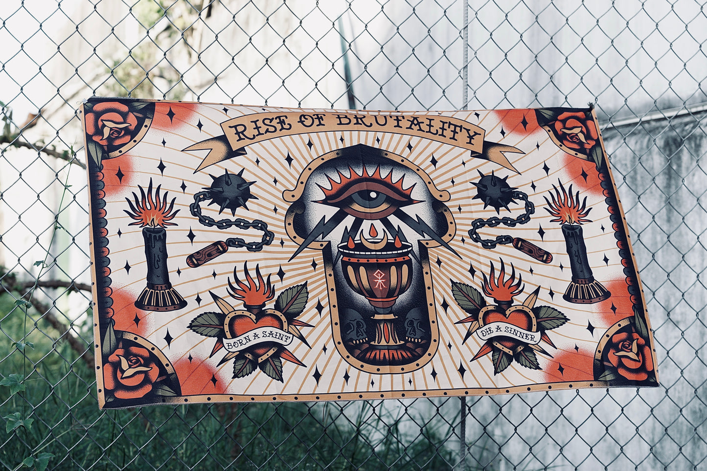 DIE A SINNER TAPESTRY