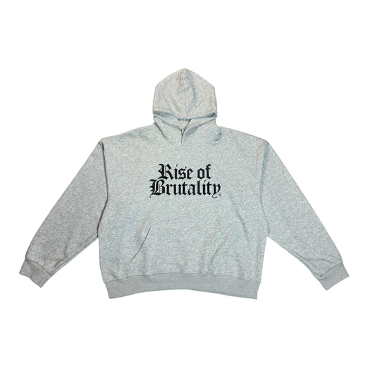 WORDMARK PULLOVER HOODIE HEATHER GRAY | 400 GSM