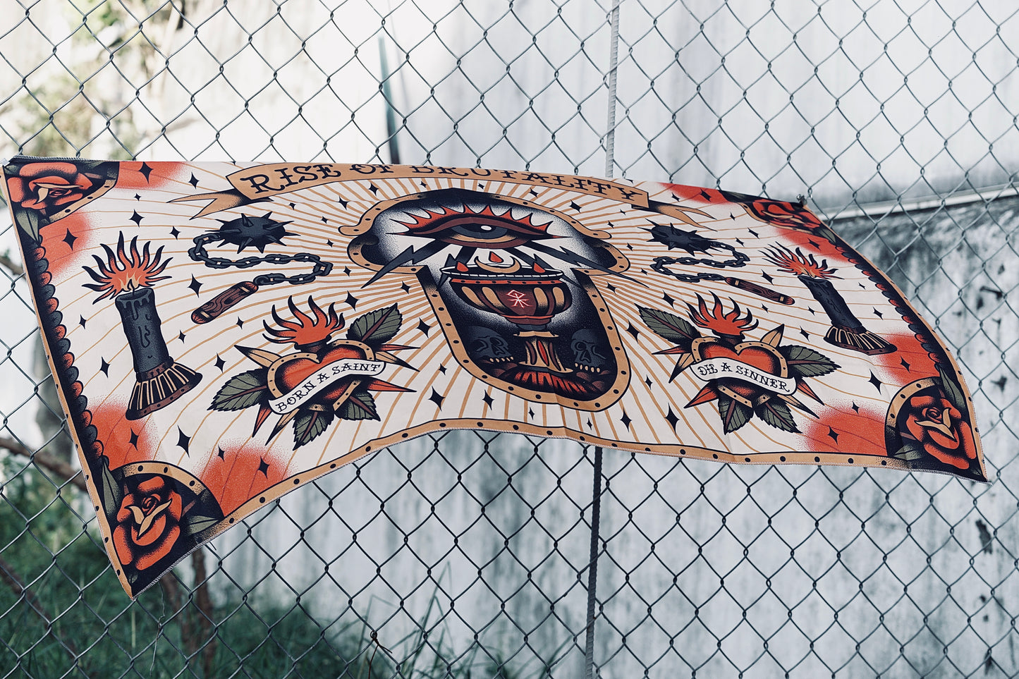 DIE A SINNER TAPESTRY