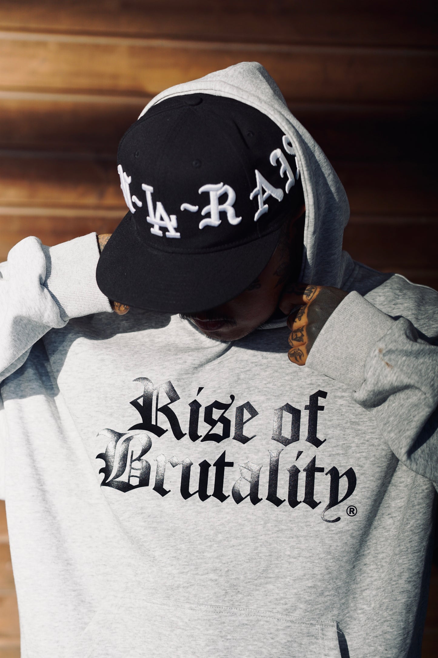 WORDMARK PULLOVER HOODIE HEATHER GRAY | 400 GSM