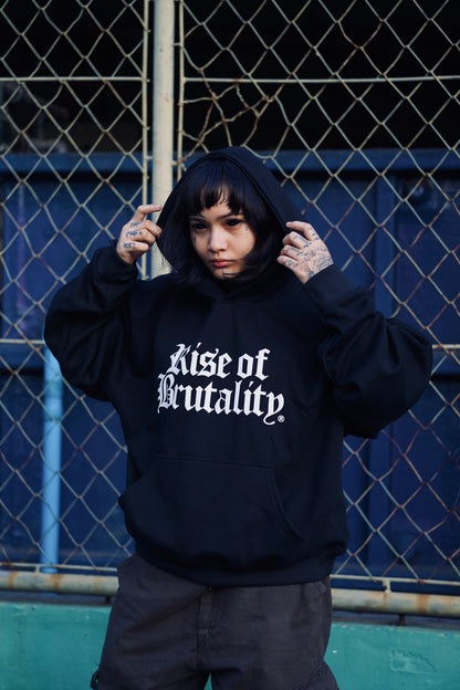 WORDMARK PULLOVER HOODIE BLACK | 400 GSM