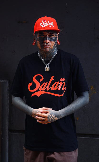 SATAN 666 BLACK TEE
