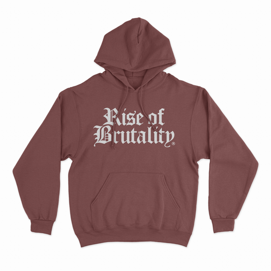 WORDMARK PULLOVER HOODIE BROWN