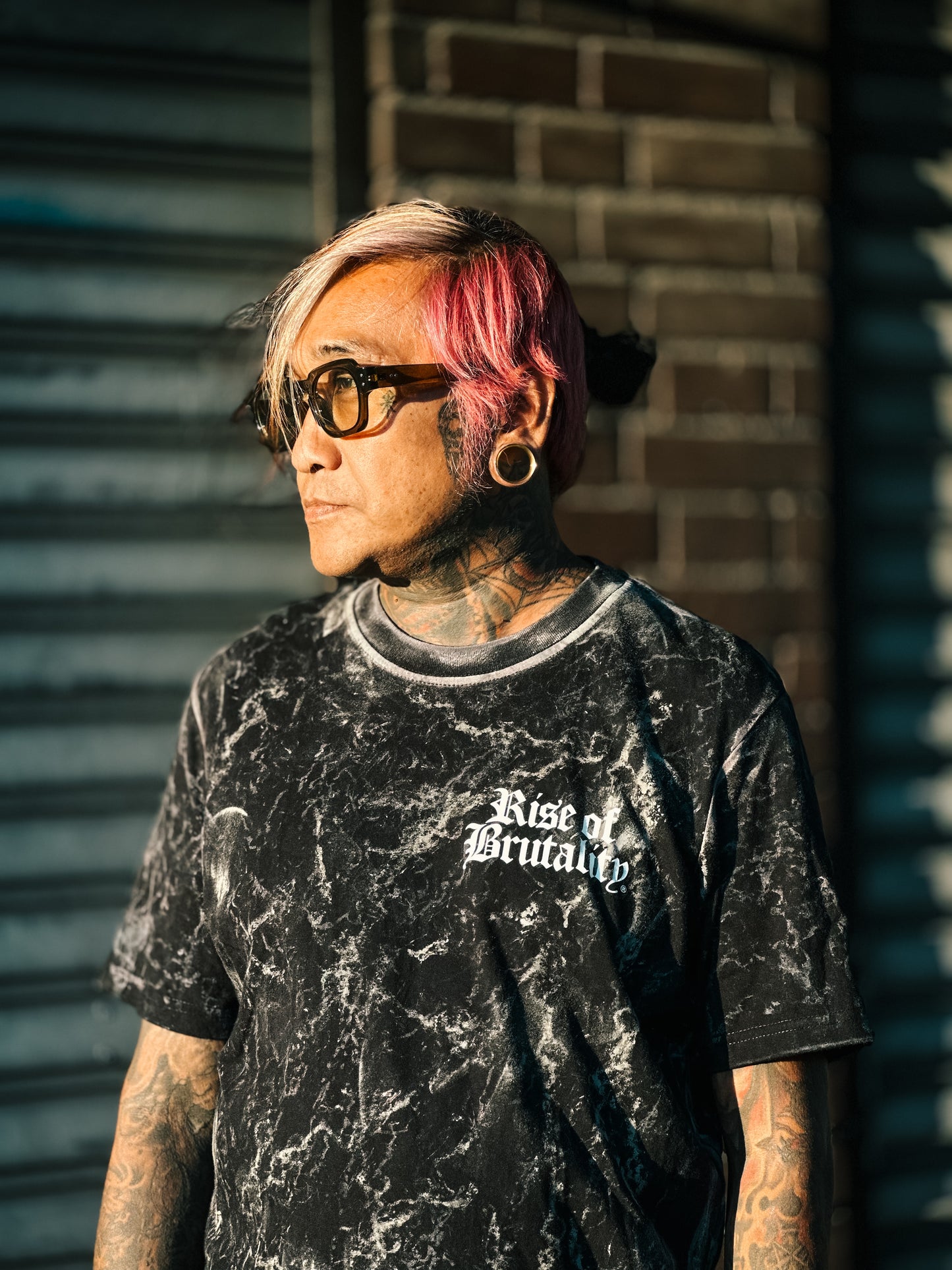 WORDMARK ACID WASH TEE